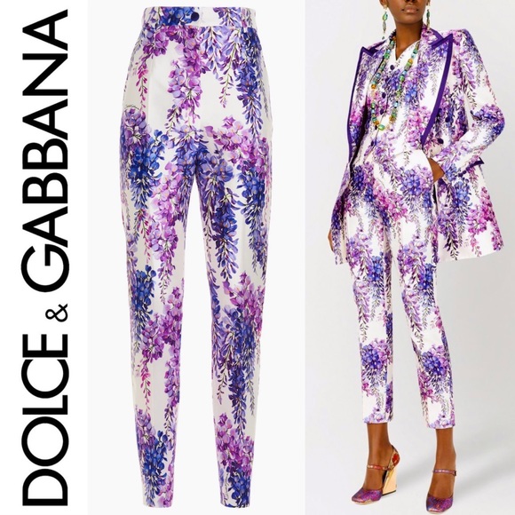 Dolce & Gabbana | Pants & Jumpsuits | Dolce Gabbana Wisteria Print 